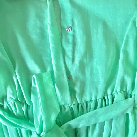 Vintage green dress w/ ribbon tie back 💚 - Picture 4 of 4